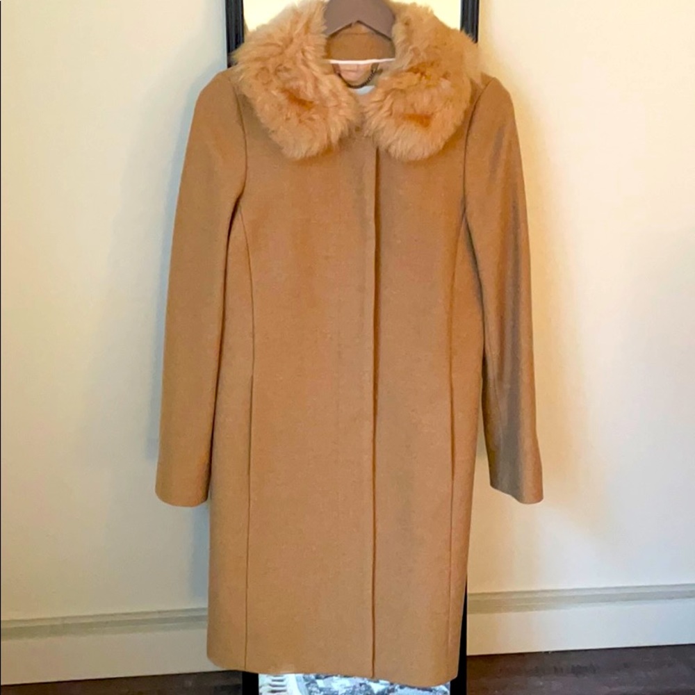 Banana Republic Wool Faux Fur Coat
